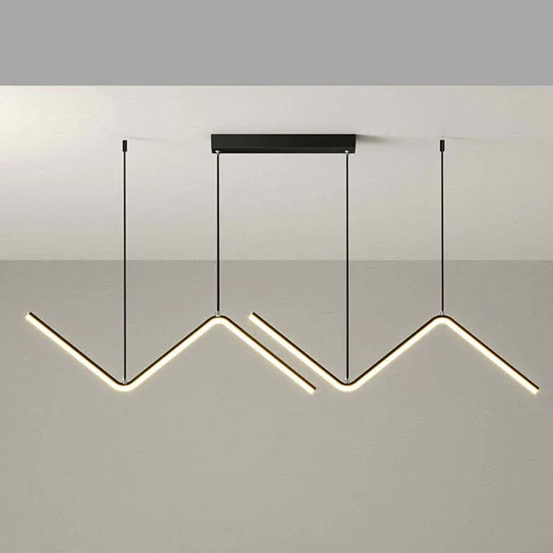 Lustre au design créatif à vagues géométriques nordiques