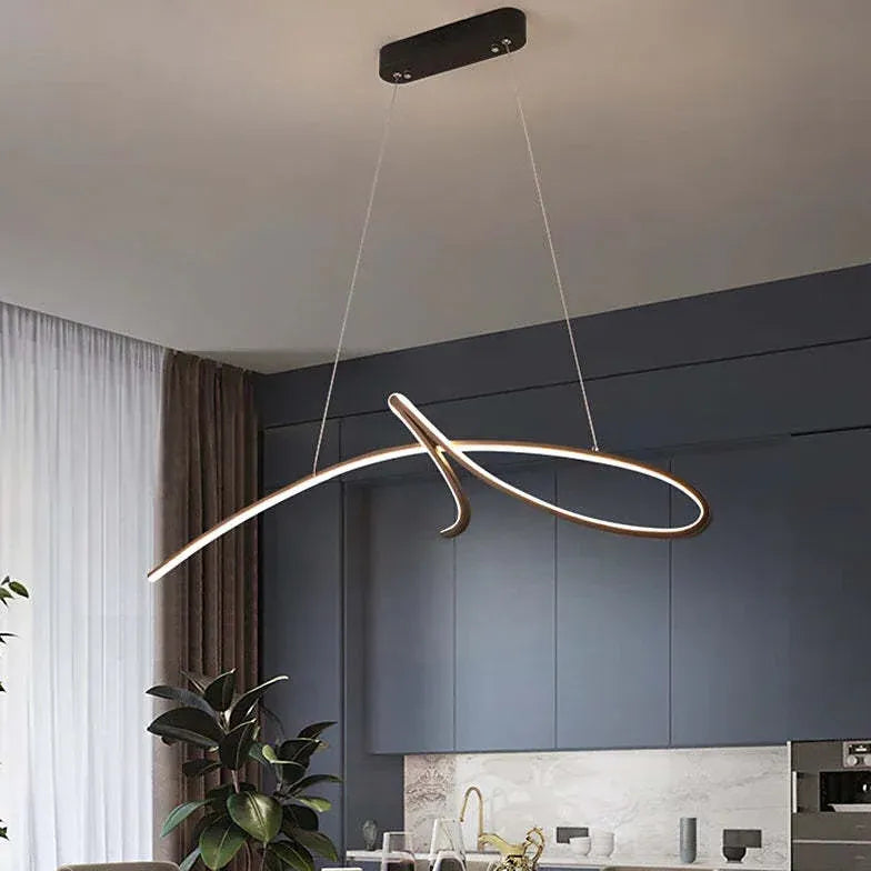 Minimalist Irregular Curved Modern Pendant Light