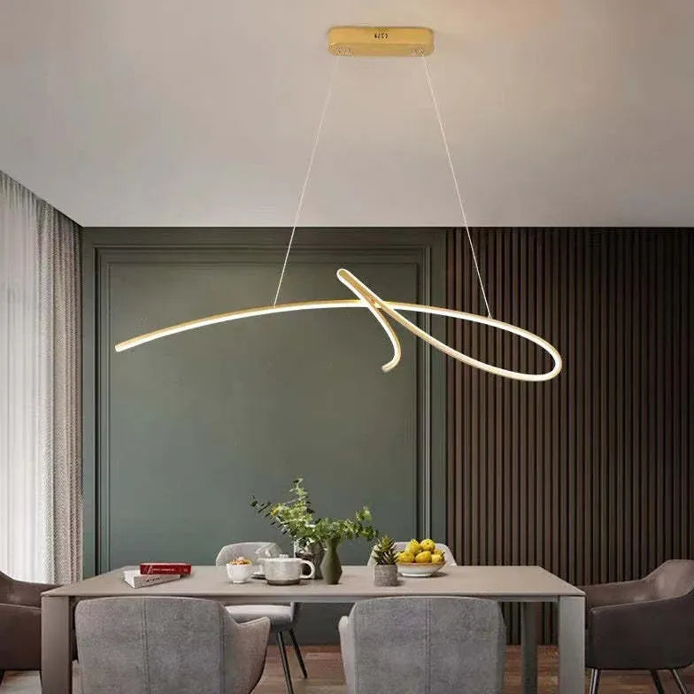 Minimalist Irregular Curved Modern Pendant Light