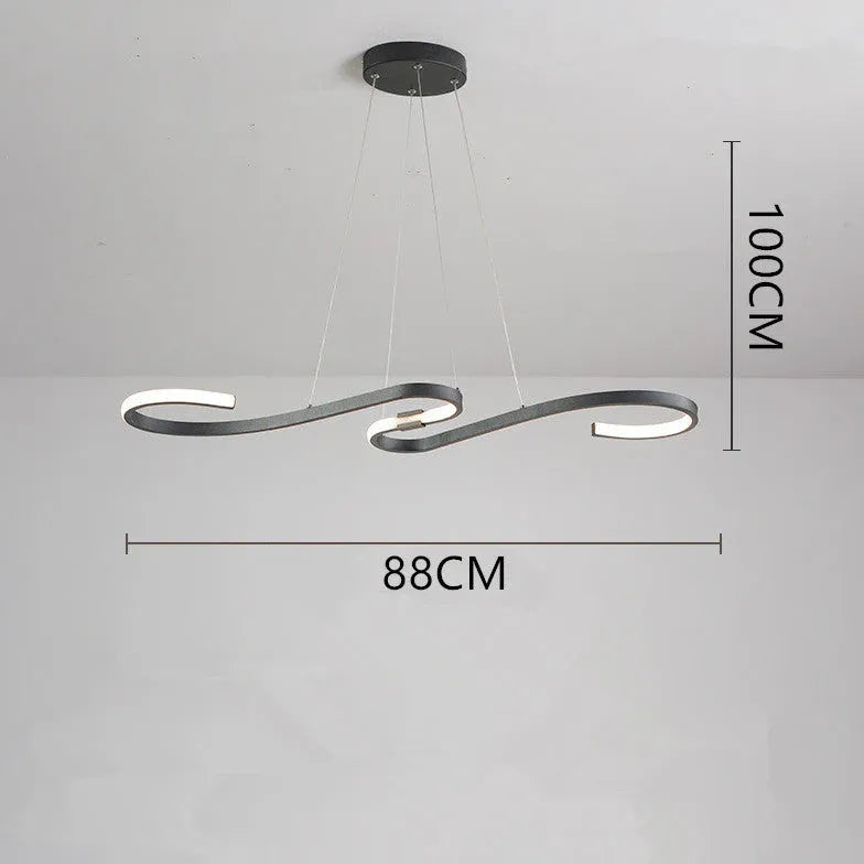 Curved Minimalist for Dining Room Pendant Light