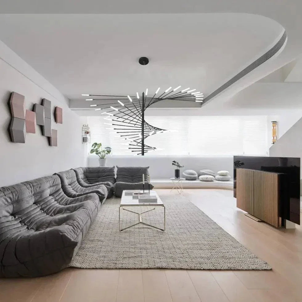 Lustre Noir Fer Moderne Créatif Restaurant - Clowas.fr