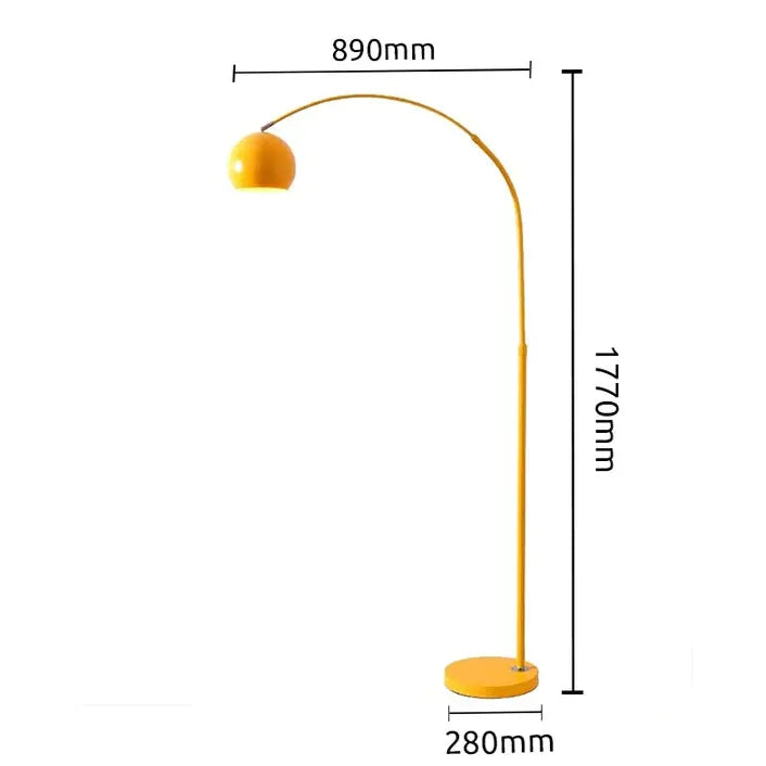 Lampadaire artistique linéaire noir incurvé