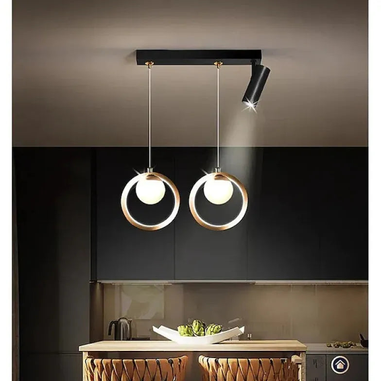 Dimming Ring Glass Kitchen Pendant Light