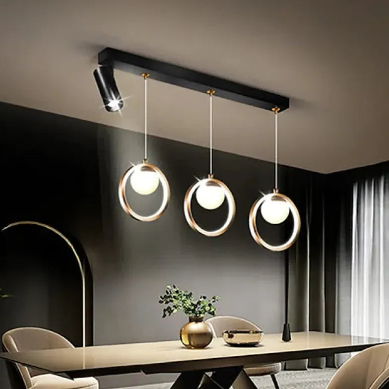 Dimming Ring Glass Kitchen Pendant Light