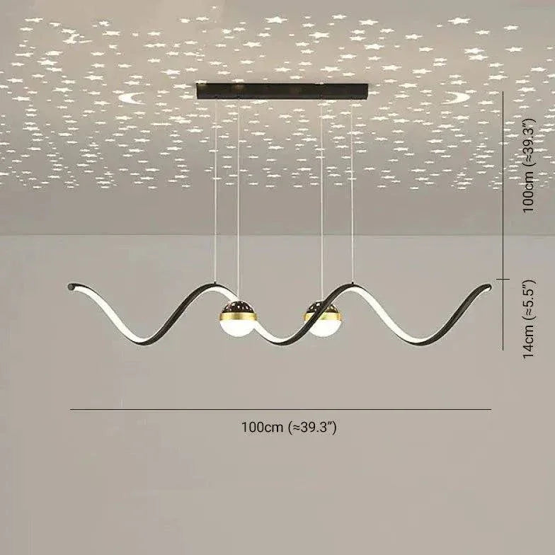 Suspension Moderne En Forme De Vague Pour Restaurant - Clowas.fr