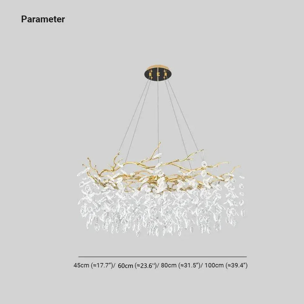 Suspension Luminaire Metal Luxe Cristal Moderne - Clowas.fr