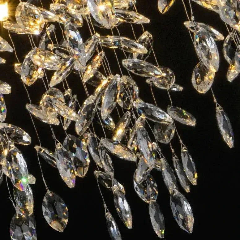 Suspension Luminaire Metal Luxe Cristal Moderne - Clowas.fr