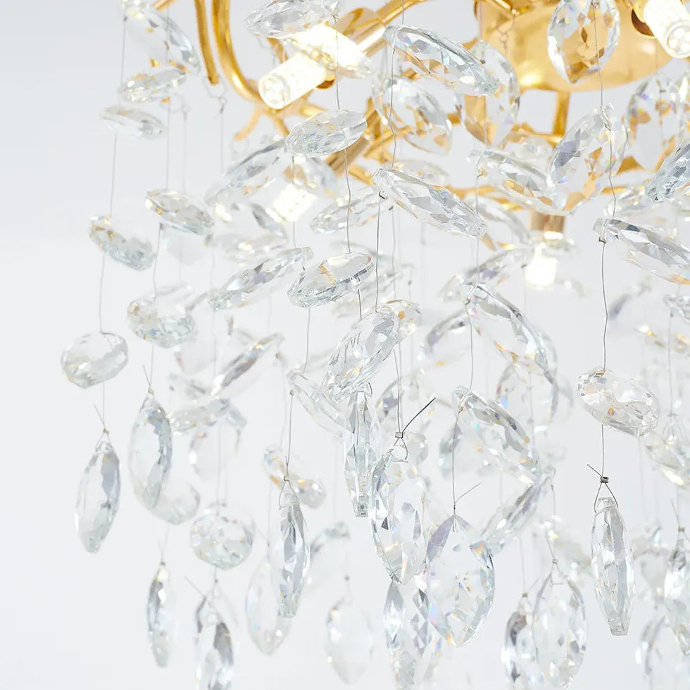 Golden Branch Shaped Luxurious Crystal Chandelier