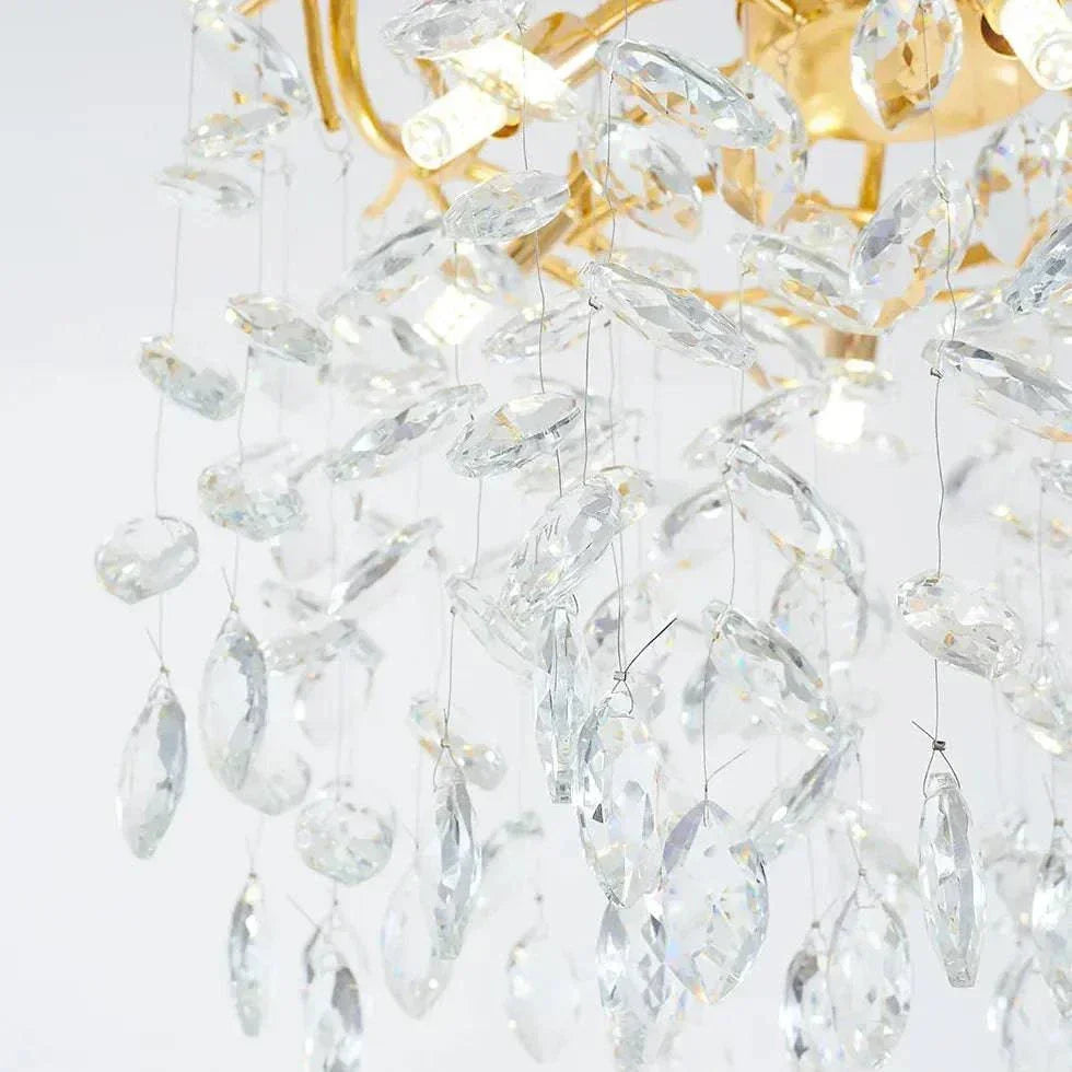 Suspension Luminaire Metal Luxe Cristal Moderne - Clowas.fr
