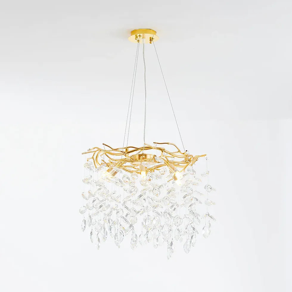 Golden Branch Shaped Luxurious Crystal Chandelier