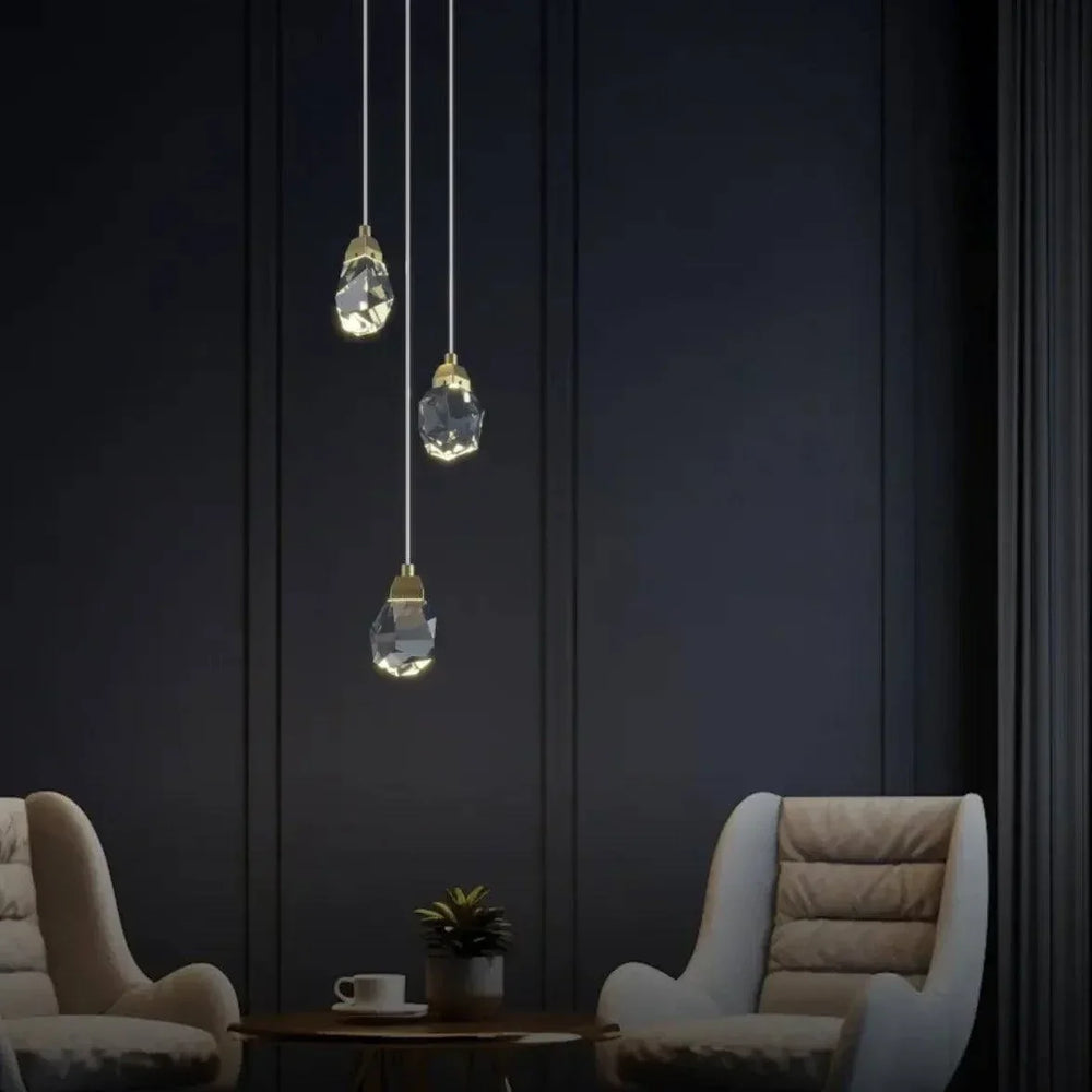 Lustre Moderne Pour Cage D'Escalier En Cristal - Clowas.fr