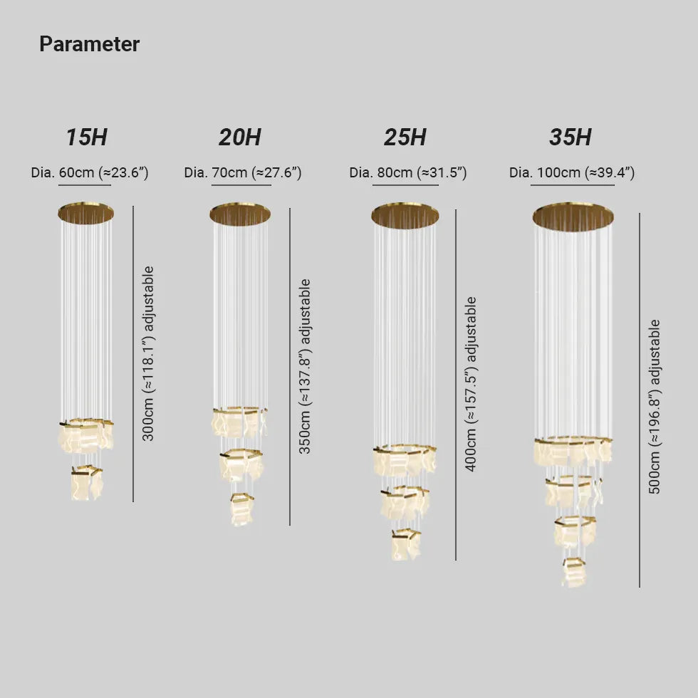 Lampe suspendue carrée moderne décalée pour salon