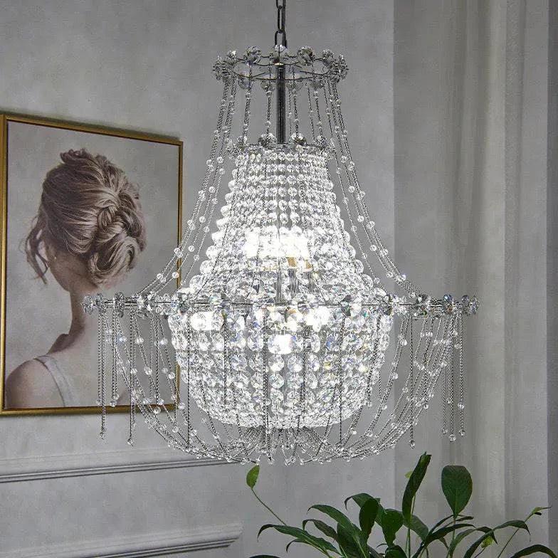 Lustre À Pampilles En Cristal, Lustre De Salon - Clowas.fr