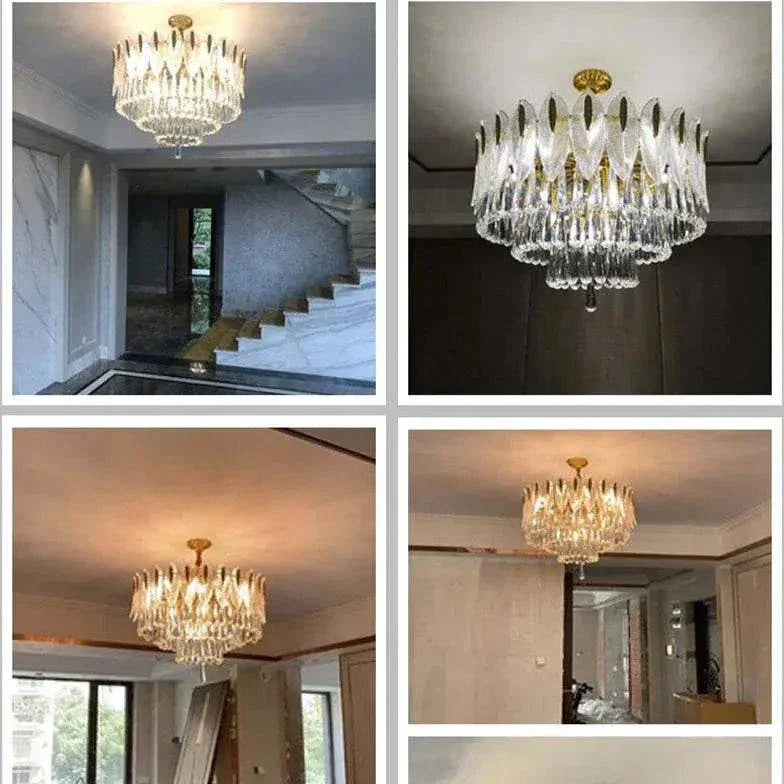 Lustre En Pampille Moderne Léger Luxueux Cristal - Clowas.fr