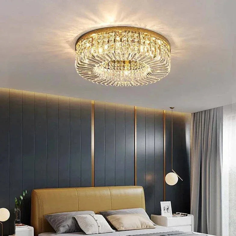 Plafonnier Lustre Design Moderne Cristal Éclairage - Clowas.fr