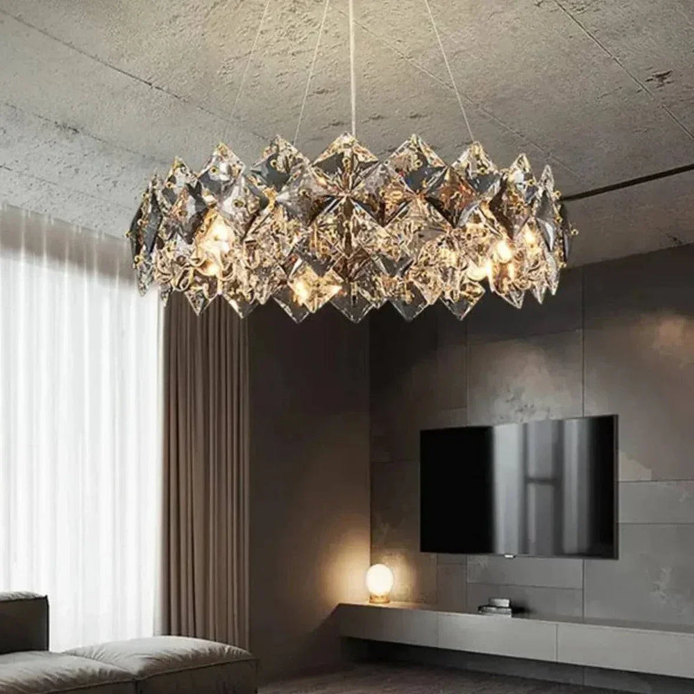 Suspension En Cristal Plié Pour Chambre Moderne - Clowas.fr