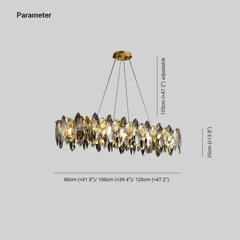 Suspension Luminaire Laiton Cristal Luxueux - Clowas.fr