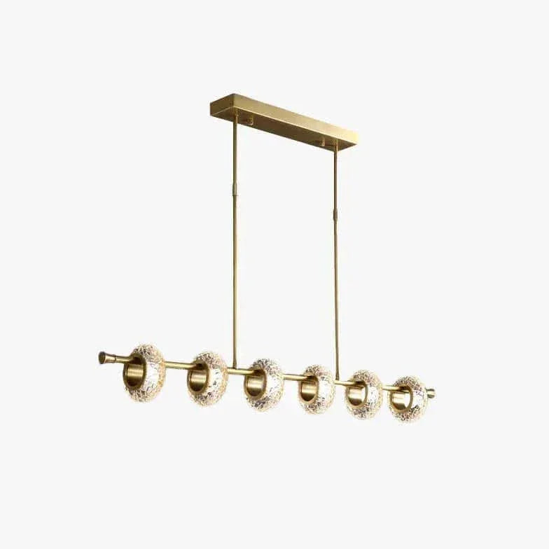 Suspension En Verre Doré À Longs Anneaux - Clowas.fr