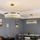 Golden Frame Modern Glass Pendant Light