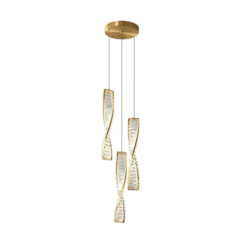 Lustre En Cuivre Cristal Moderne Au Design Simple - Clowas.fr
