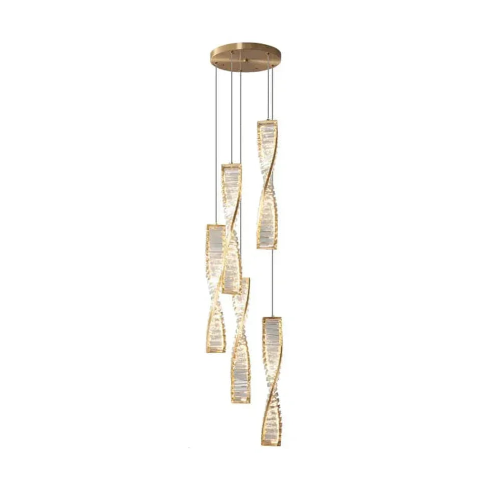 Lustre En Cuivre Cristal Moderne Au Design Simple - Clowas.fr