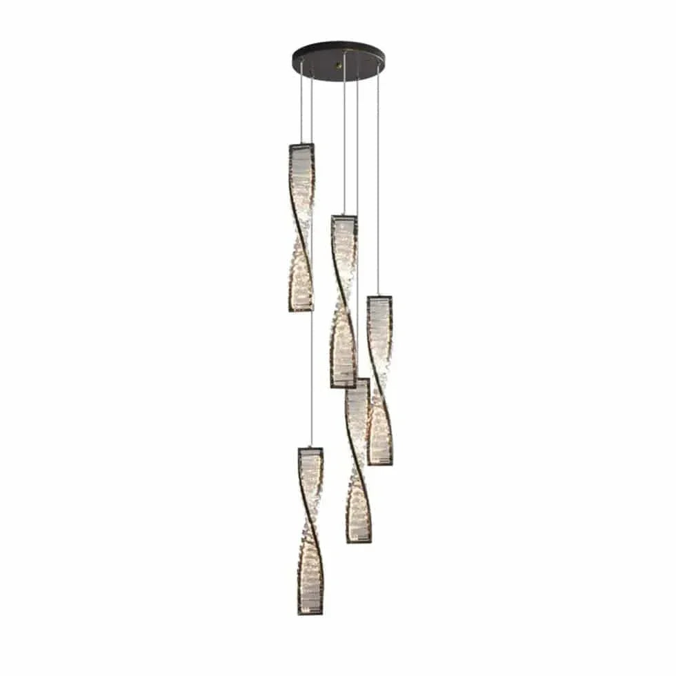 Lustre En Cuivre Cristal Moderne Au Design Simple - Clowas.fr