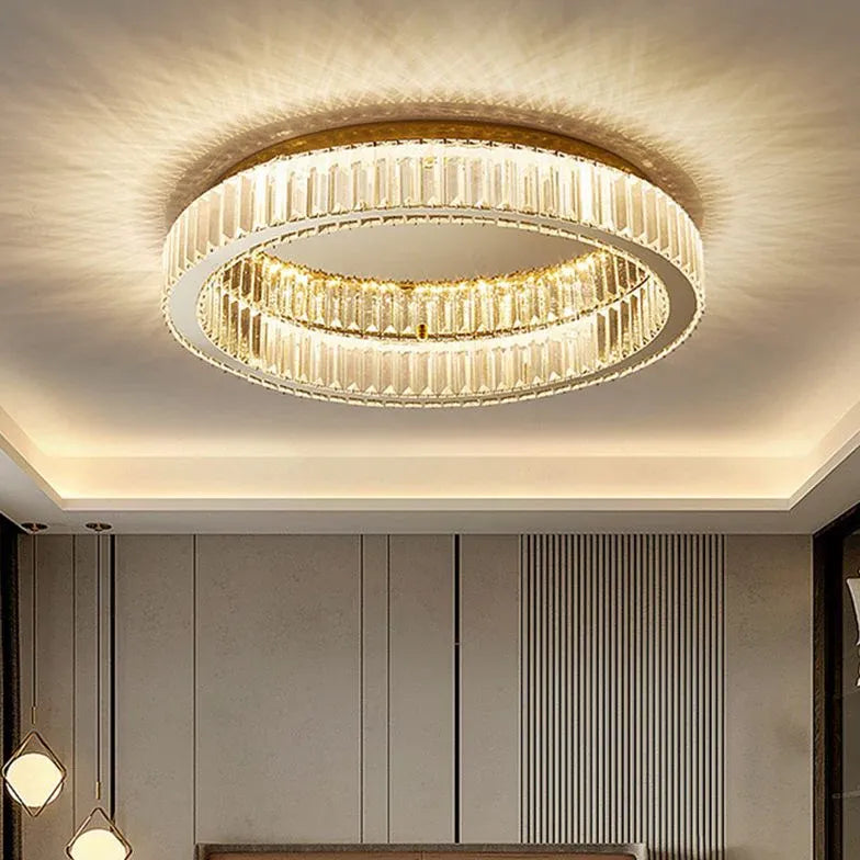 Crystal Ring Gold Modern plafond moderne plafond