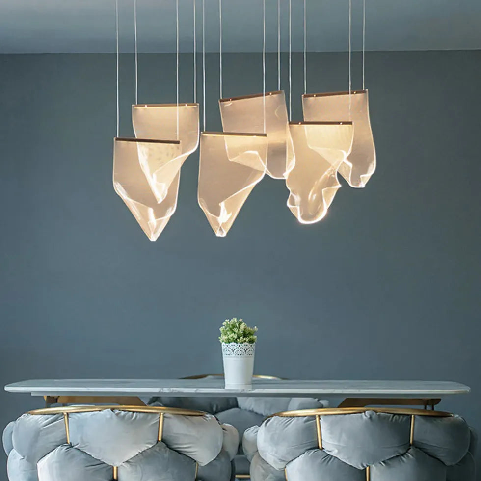 Lustres Modernes Design Suspension Dorée élégante