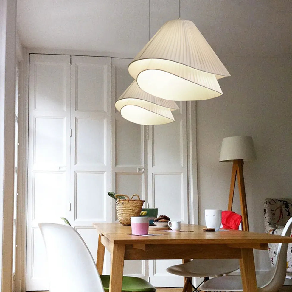 Folded Fabric Minimalist Pendant Light