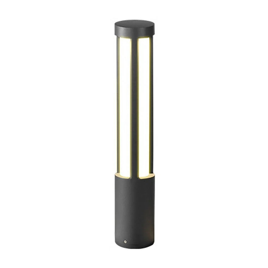 Borne Lumineuse LED d’Extérieur IP65 Design Moderne en Métal Noir pour Jardin