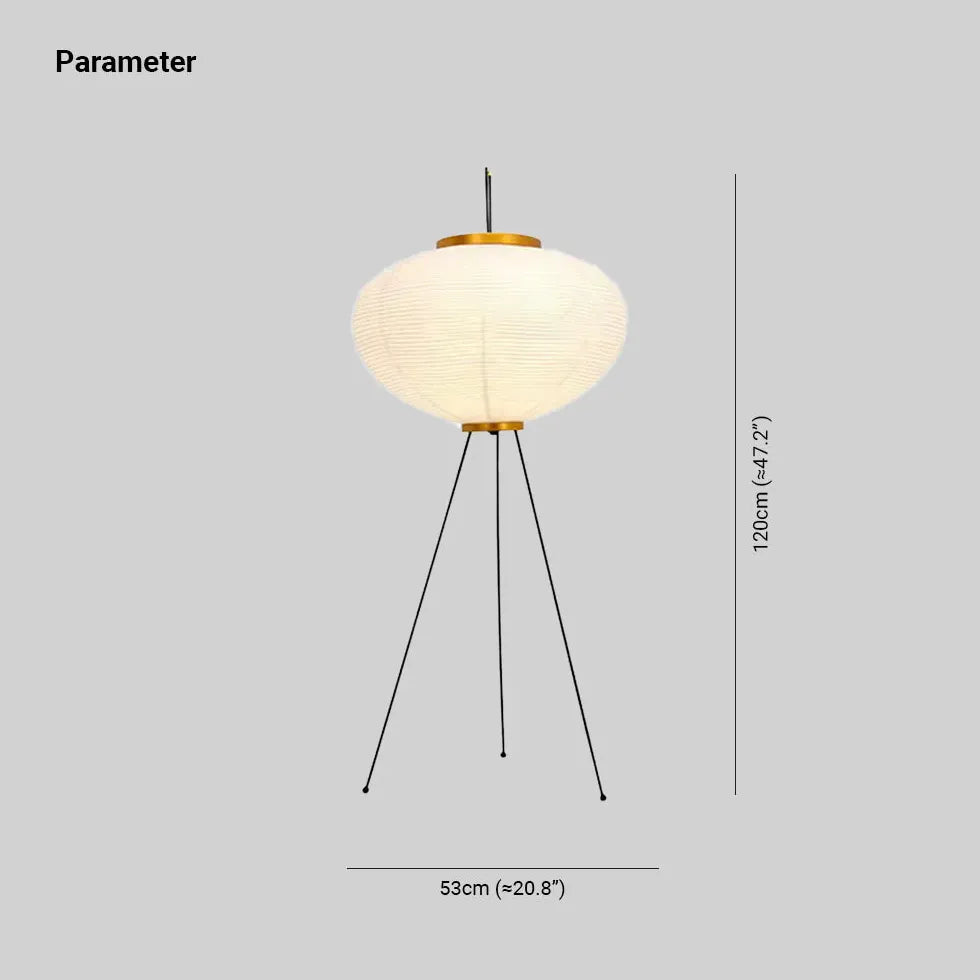 Lampadaire moderne lanterne blanche en papier