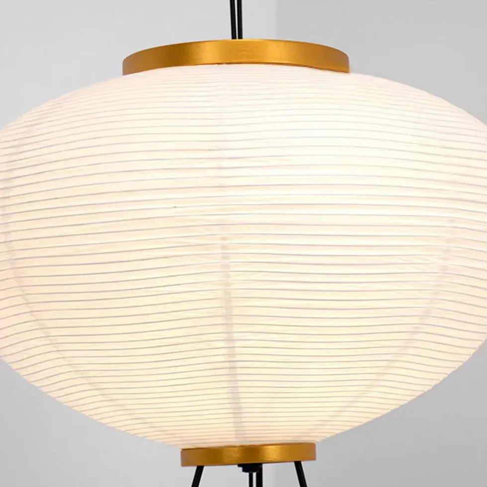 Lampadaire moderne lanterne blanche en papier