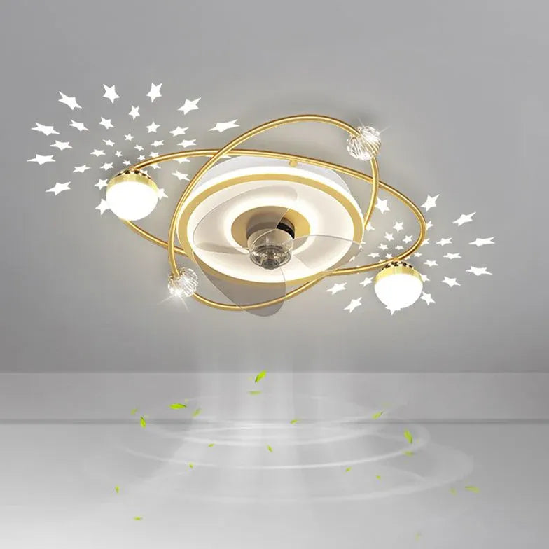 Lampe de ventilateur de plafond LED pour chambre d'enfant moderne