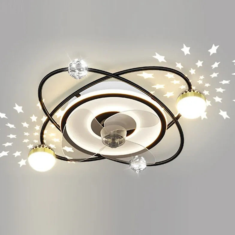 Lampe de ventilateur de plafond LED pour chambre d'enfant moderne