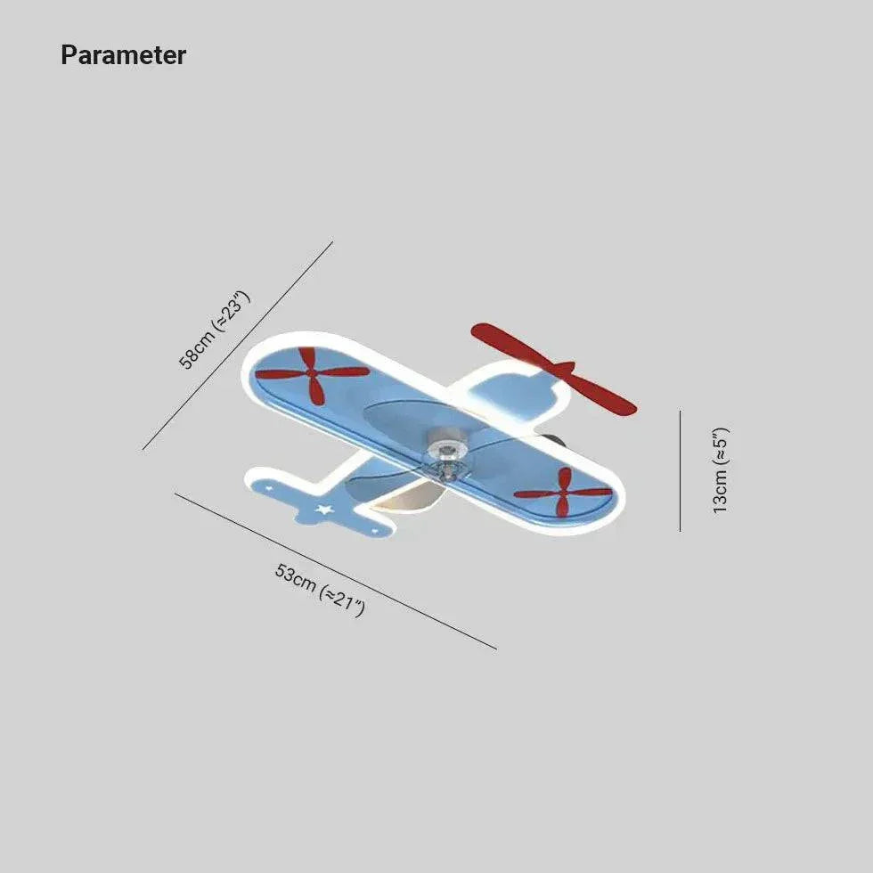 Plafonnier Ventilateur Led Orientable Bleu - Clowas.fr