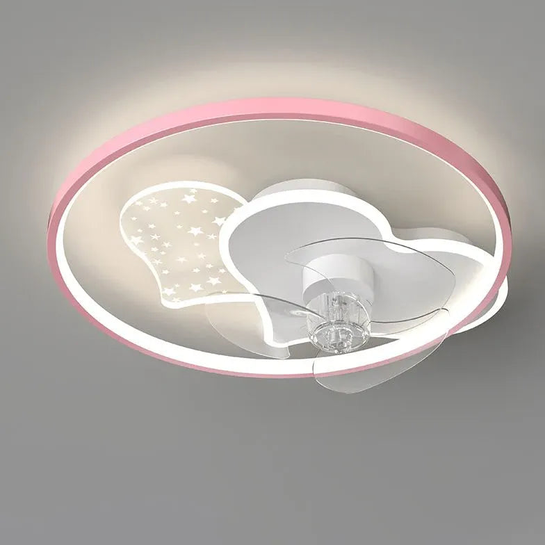 Transparent Cloud LED Ceiling Fan With Light