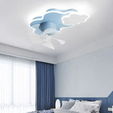 Blue Clouds Bedroom Ceiling Fan With Light