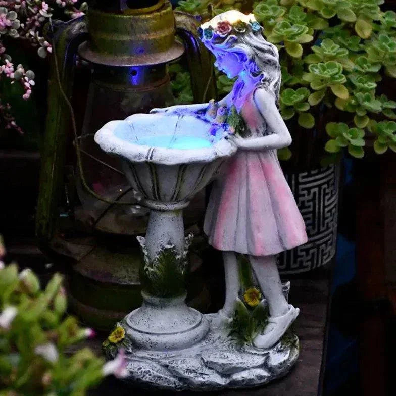 Lumière Extérieure De Jardin De Fille De Fée Rose - Clowas.fr