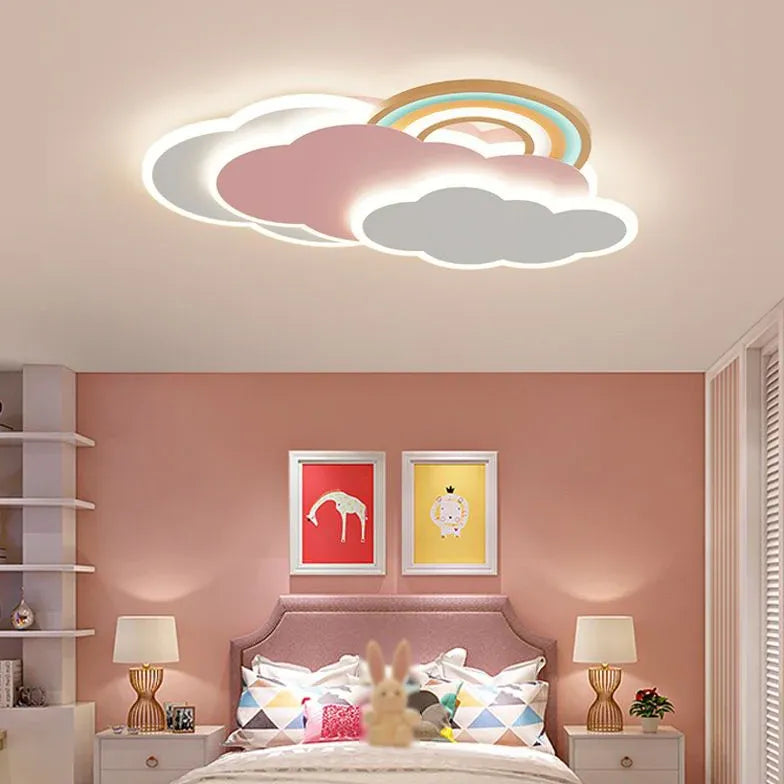 Rainbow Cloud Bedroom LED Flush Ceiling Lights