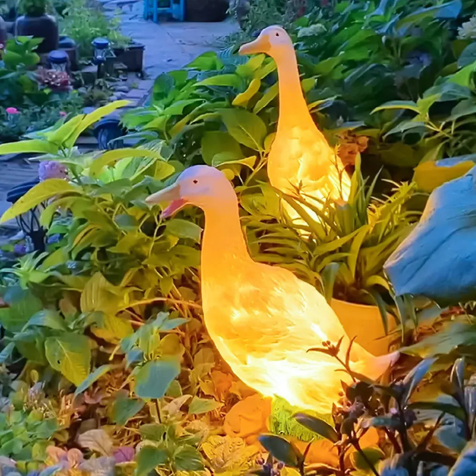 Animal Duck Goose Landscape Decoration Floor Lamp