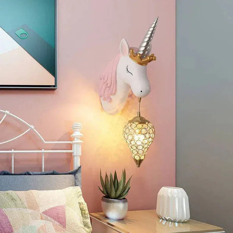 Luminaire Appliques Murales Chambre Enfant Licorne Créative Nordique - Clowas.fr