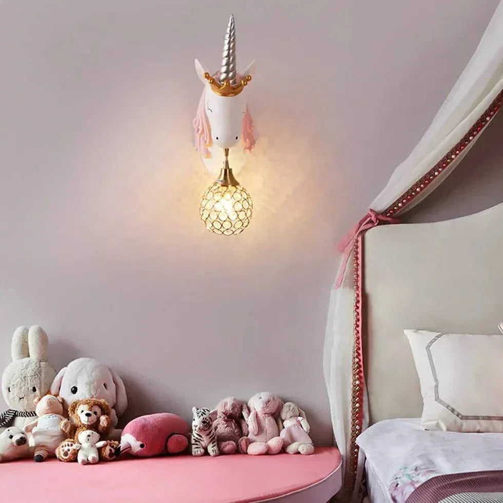 Luminaire Appliques Murales Chambre Enfant Licorne Créative Nordique - Clowas.fr