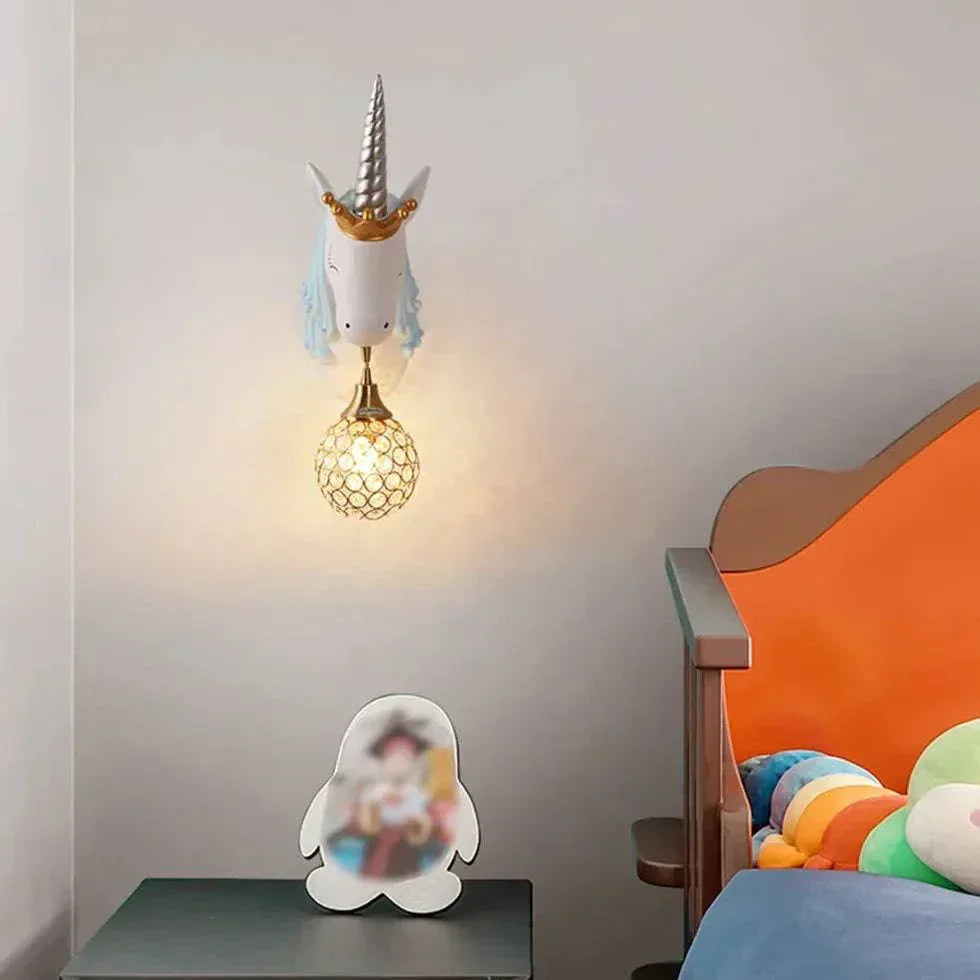Luminaire Appliques Murales Chambre Enfant Licorne Créative Nordique - Clowas.fr