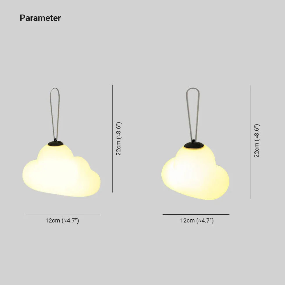 Lumières extérieures USB portables en forme de nuage