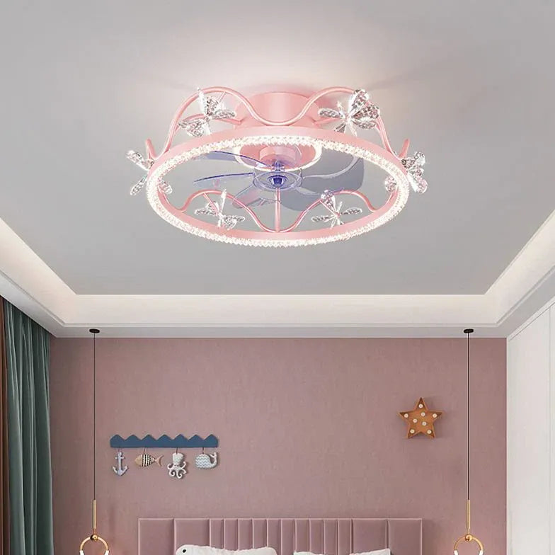 Plafonnier ventilateur LED pour chambre à coucher nordique