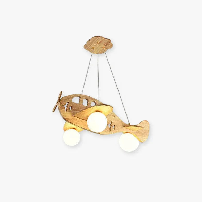 Suspension avion en bois pour chambre enfant