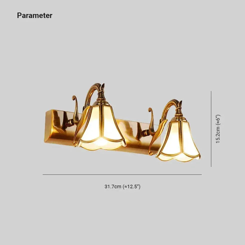 Luminaire Murale Salle De Bain Miroir En Cuivre - Clowas.fr