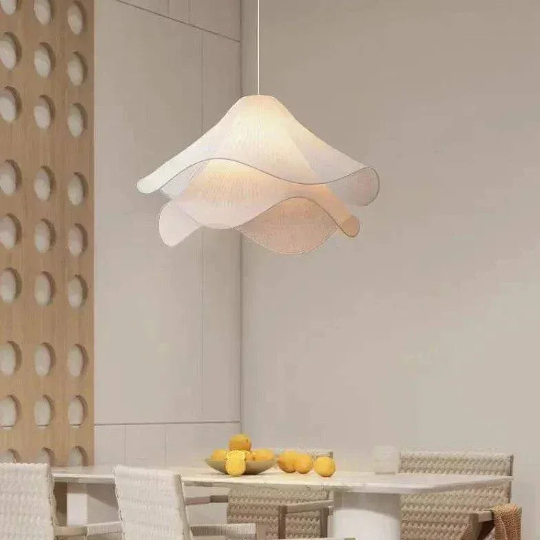 Lustre Moderne Blanc En Forme De Pétale En Couches - Clowas.fr
