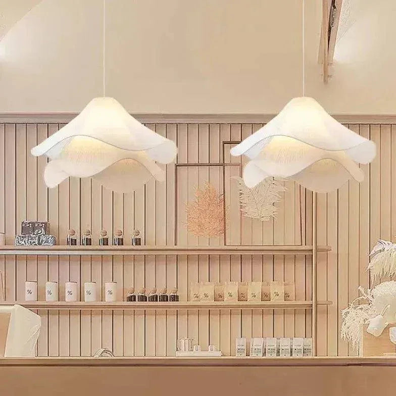 Lustre Moderne Blanc En Forme De Pétale En Couches - Clowas.fr