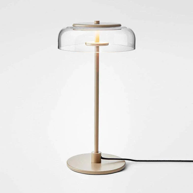 Lampe de table regraqué minimaliste en verre transparent